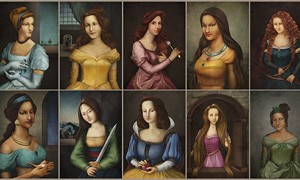 Как выглядели бы портреты Дисней Принцесс в эпоху Возрождения