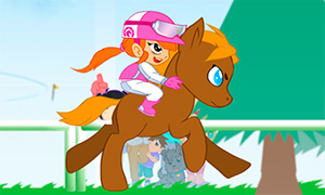 Игра для девочек: Скачки на милой лошади