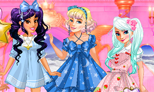 Игра: Принцессы Лолиты - новый стиль для Эльзы, Золушки, Моаны и Жасмин