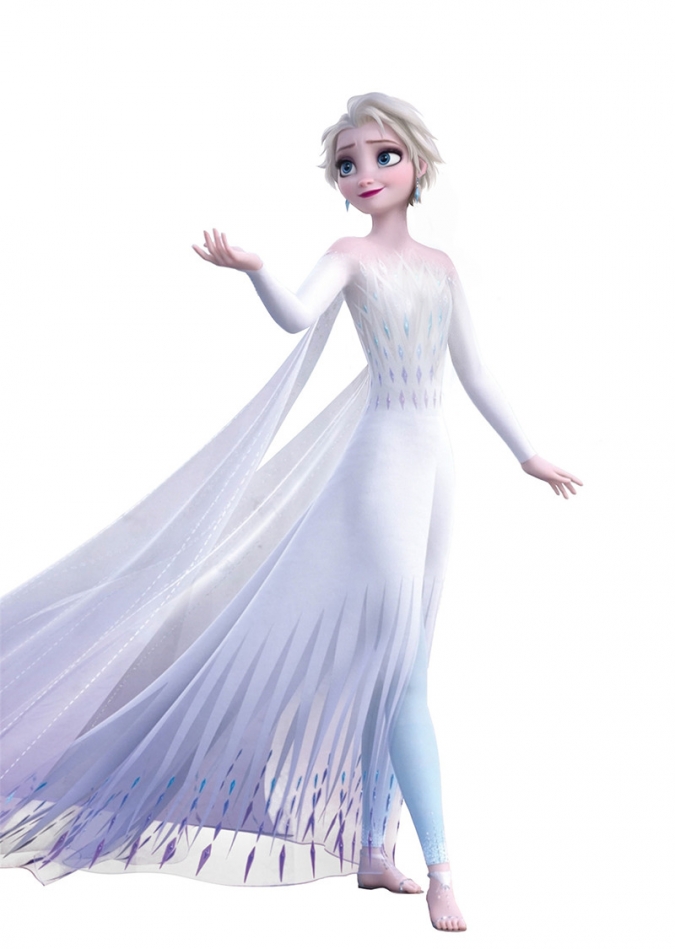 Холодное Сердце 2 Эльза в белом платье с короткими волосами