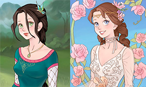 Игра одевалка и прически для принцессы