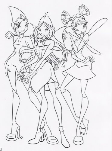 Раскраски winx