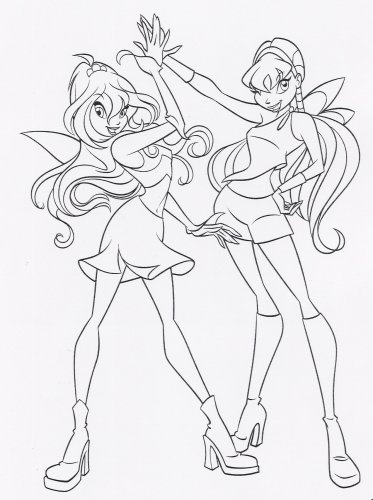 Раскраска Стелла Блум