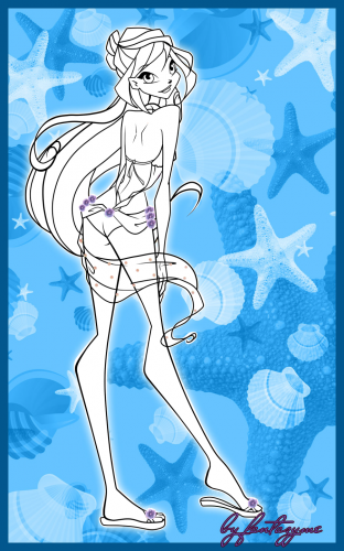 Блум в купальнике