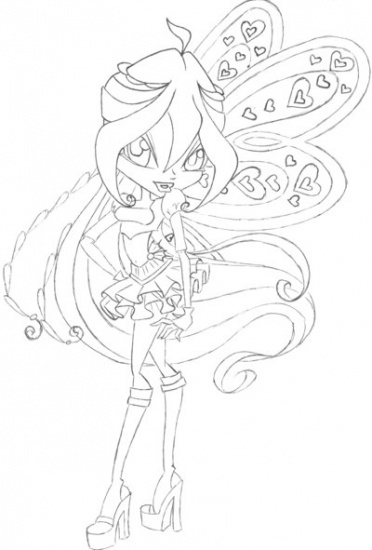 Раскраска Блум чиби беливикс