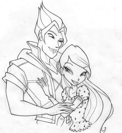 Уникальная Раскраска Муза и Ривен 4 сезон