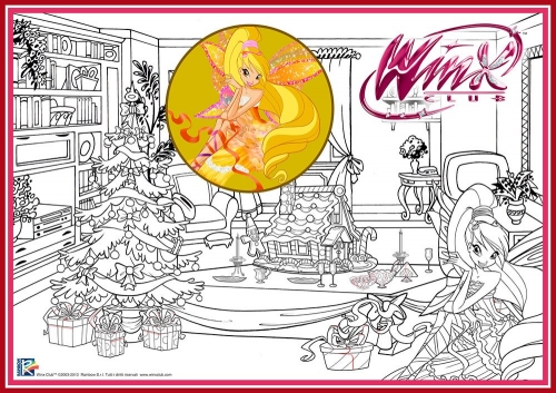 Новогодняя раскраска Стелла Гармоникс