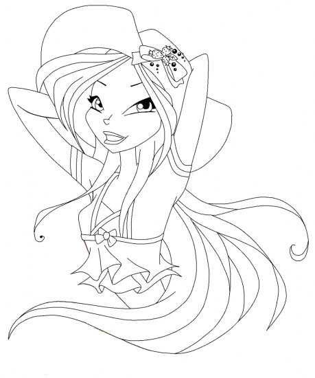 Раскраска Винкс Флора Фрути Бар раскраска