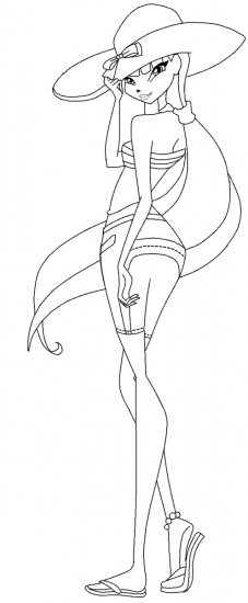 Раскраска винкс муза Фрути Бар