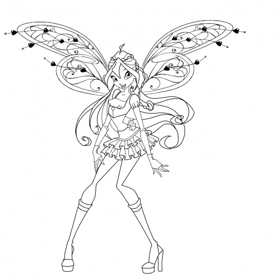 Раскраска Блум Беливикс винкс