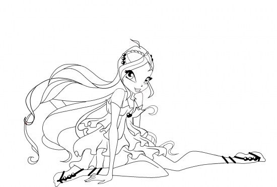 раскраска блум энчантикс