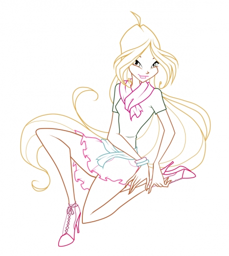 Флора Кафе раскраска