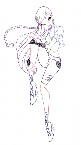 винкс рокси рок раскраска