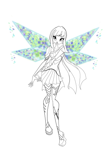 Техна Блумикс Винкс, раскраска