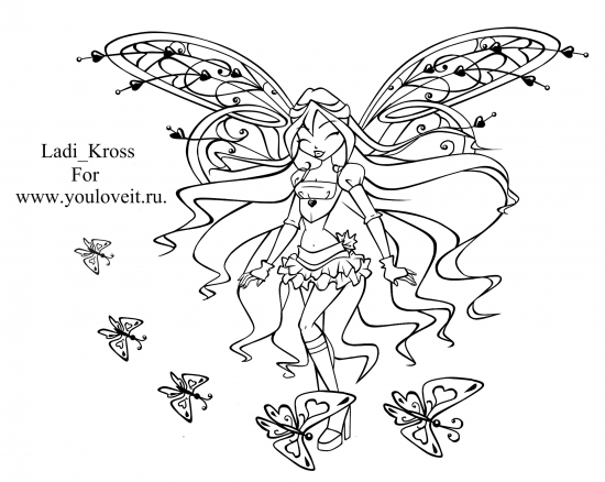 Раскраска блум беливикс