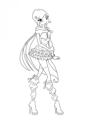 Раскраски Винкс (Winx) Блум 5 сезон