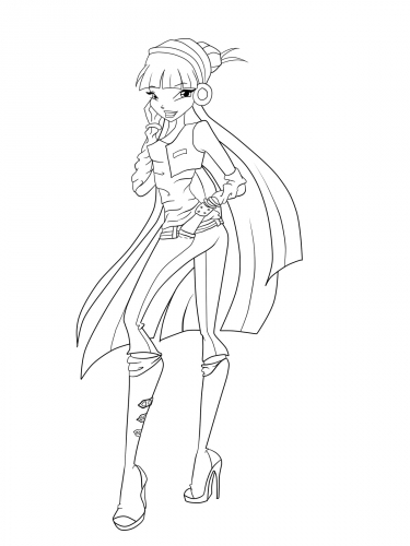 Раскраски Винкс (Winx) 5 сезон Муза