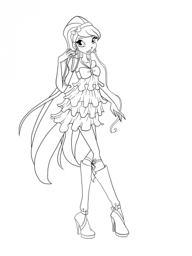 Раскраски Винкс (Winx) 5 сезон Стелла
