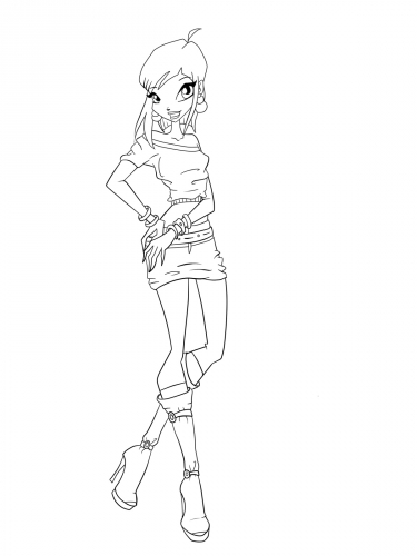 Раскраски Винкс (Winx) 5 сезон Техна