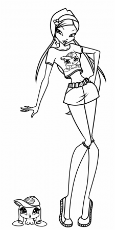 Рокси с питомцем.