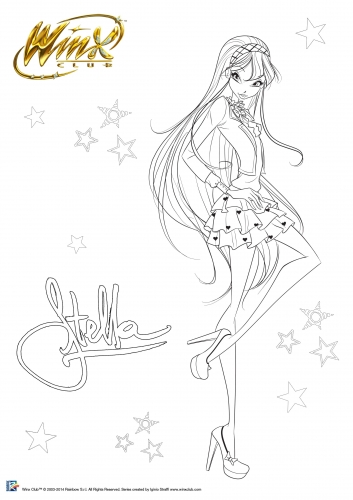 Стелла Винкс Fairy Couture раскраска