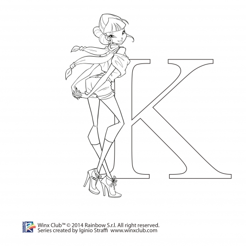 Раскраски Винкс 5 сезон. Романтичная Муза