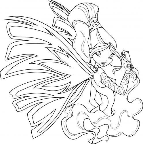 Школа Волшебниц Винкс раскраска Сиреникс Лейлы