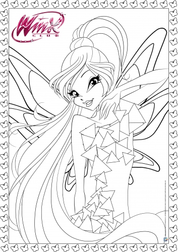 Раскраска Винкс Тайникс Блум