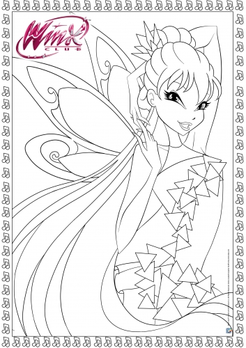 Раскраска Винкс Тайникс Музы