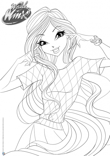 World of Winx раскраска Блум