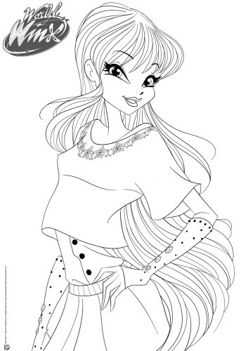 World of Winx раскраска Стелла