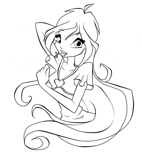 Раскраска Блум