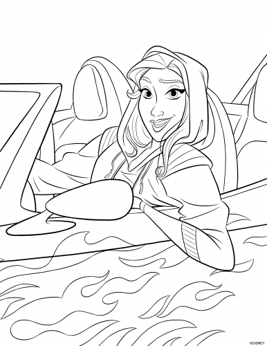 Раскраска Ральф Против Интернета гонщица Шэнк