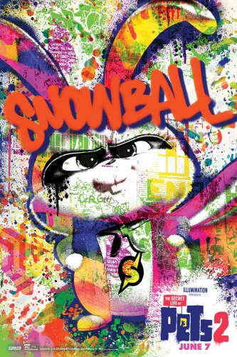 Тайная Жизнь Домашних Животных 2 граффити постер со Снежком