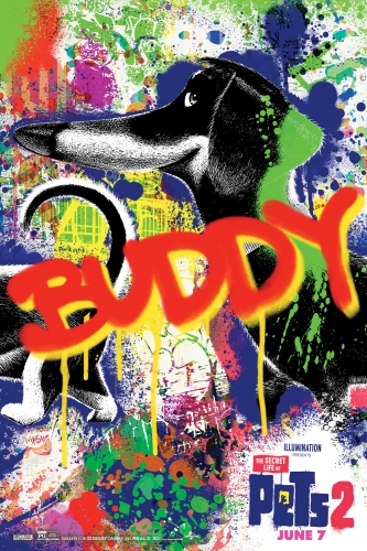 Тайная Жизнь Домашних Животных 2 граффити постер с Бадди