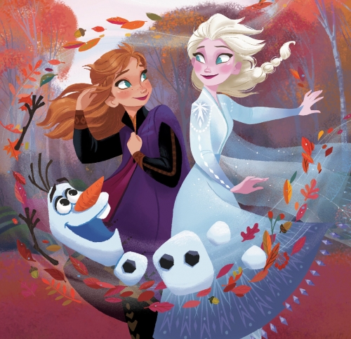 Холодное Сердце 2 милая картинка с Анной, Эльзой и Олафом