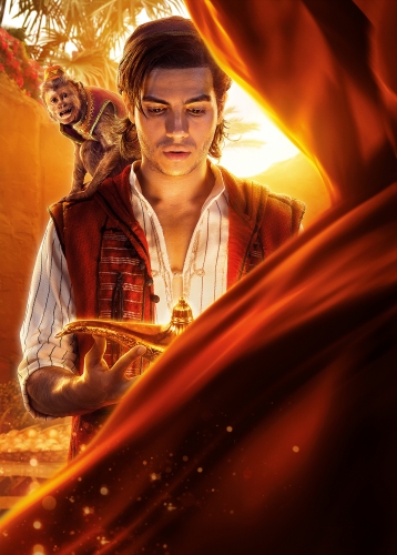 Яркий постер с Аладдином и Абу