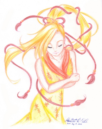 Ино в желтом платье