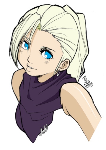 Ино раскрашенный скетч