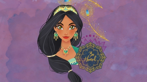 Большие обои с принцессой Жасмин, рисунок по мотивам фильма