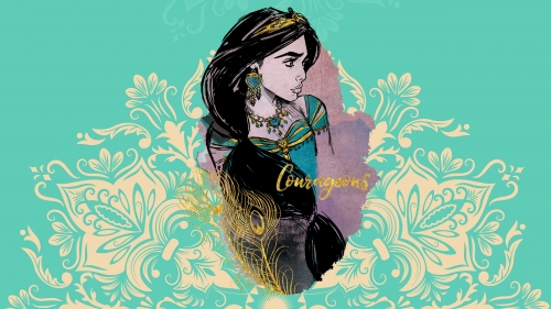 HD обои на рабочий стол с принцессой Жасмин из фильма Аладдин