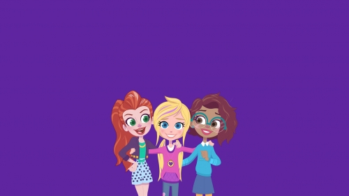 Полли Покет обои с тремя подружками