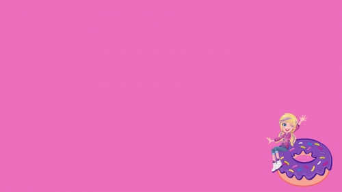 Полли Покет обои с уменьшенной Полли на пончике