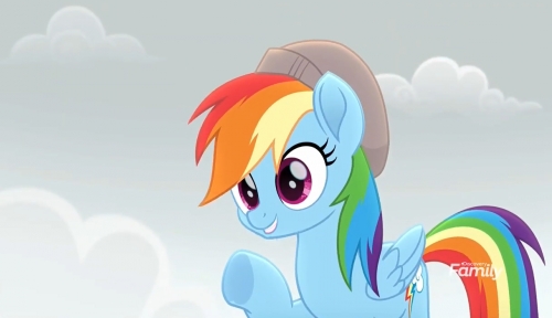Раудга Дэш в шапочке My Little Pony: Rainbow Roadtrip