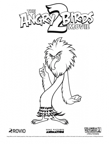 Раскраска Angry Birds 2 в кино Зета