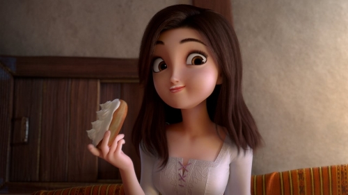 Белоснежка ест сладости