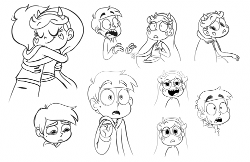 Раскраска Стар и Марко