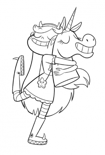 Раскраска Стар и Пониголовая