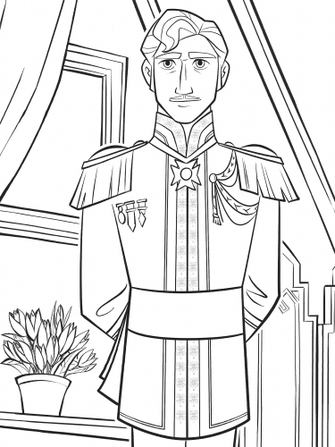 Раскраска Холодное Сердце 2 король Агнарр - отец Эльзы и Анны