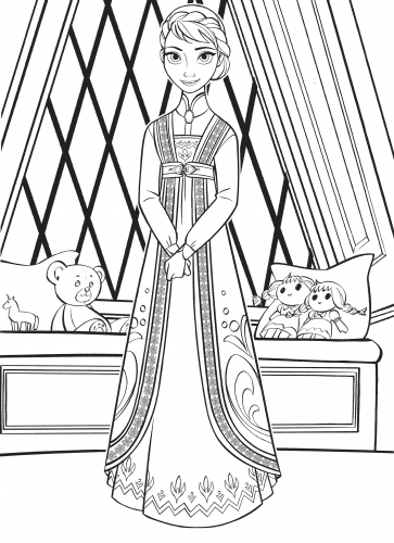 Раскраска Холодное Сердце 2 королева Идуна